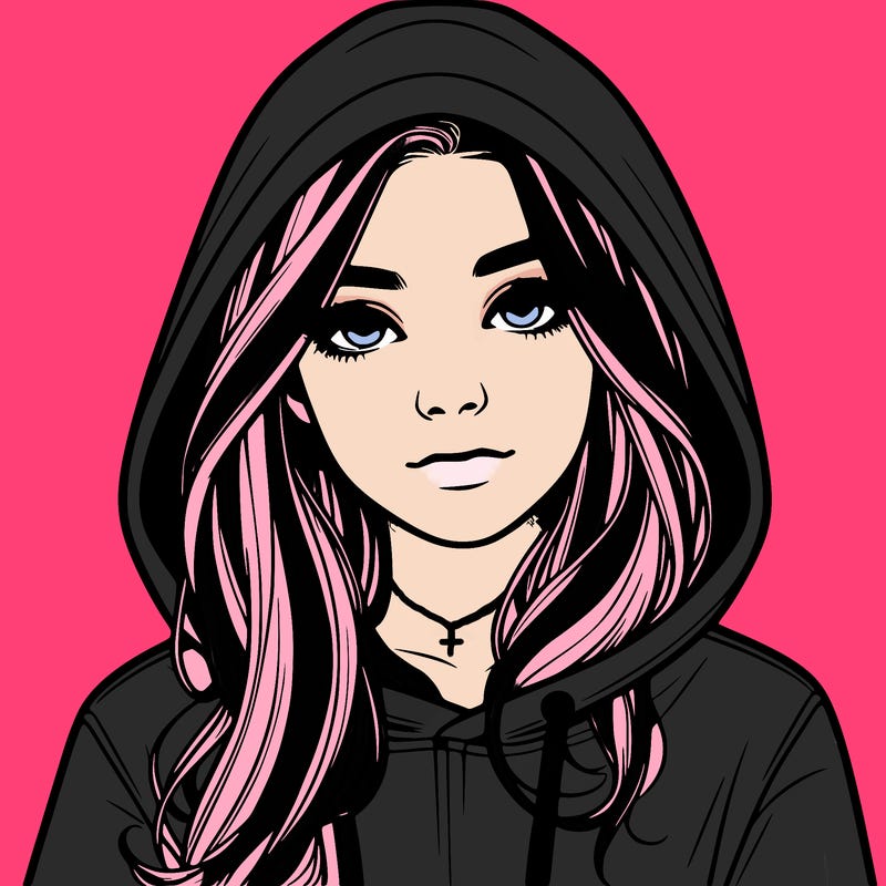 realistic girl with a hoodie