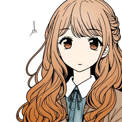 anime girl with long hair