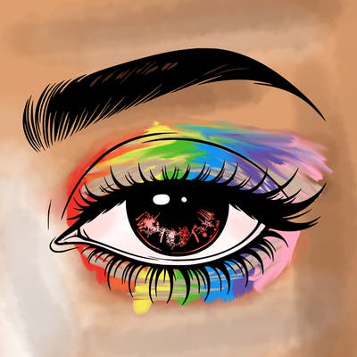 eye closed realistic