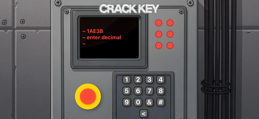 Stickman Escape : Jail Fails - Tastatur mit Zahlen und Digitalanzeige für ein Code-Rätsel zum Knacken eines Schlüssels in Stickman Escape