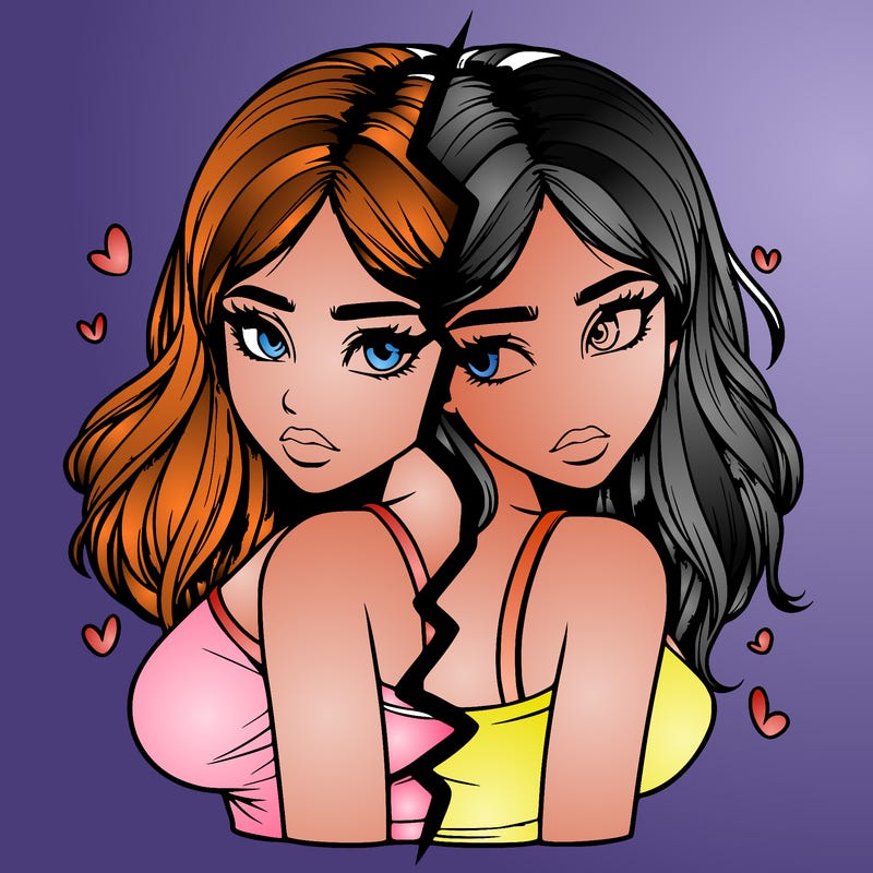 realistic girl split