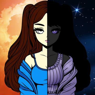 realistic girl split