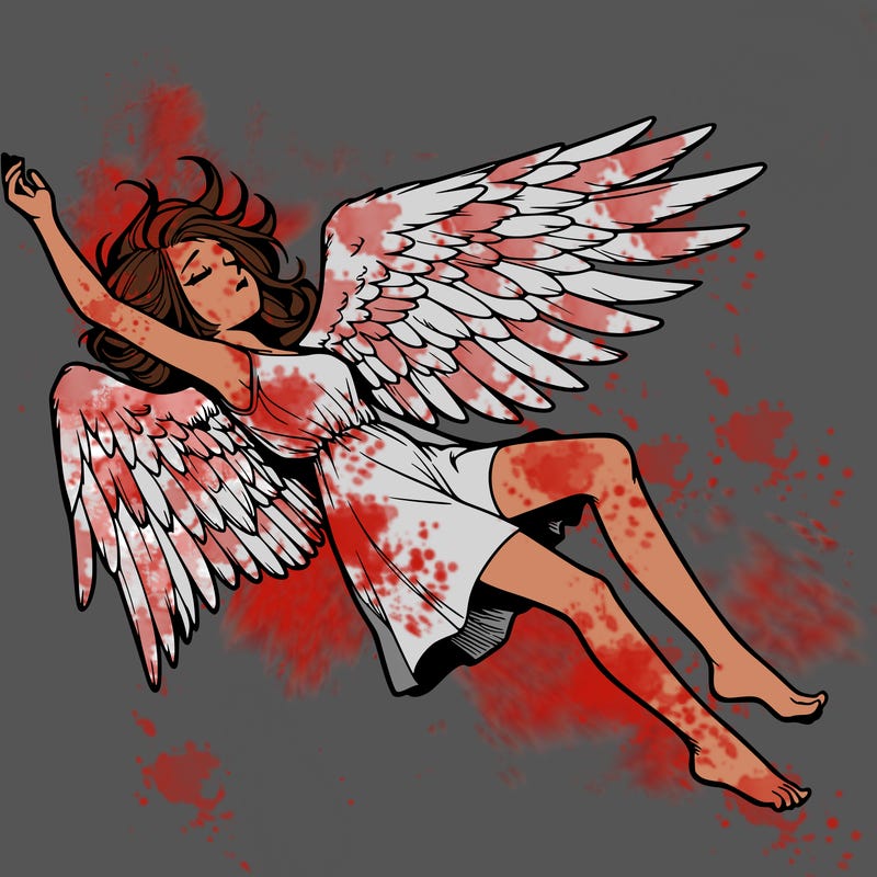a falling angel realistic