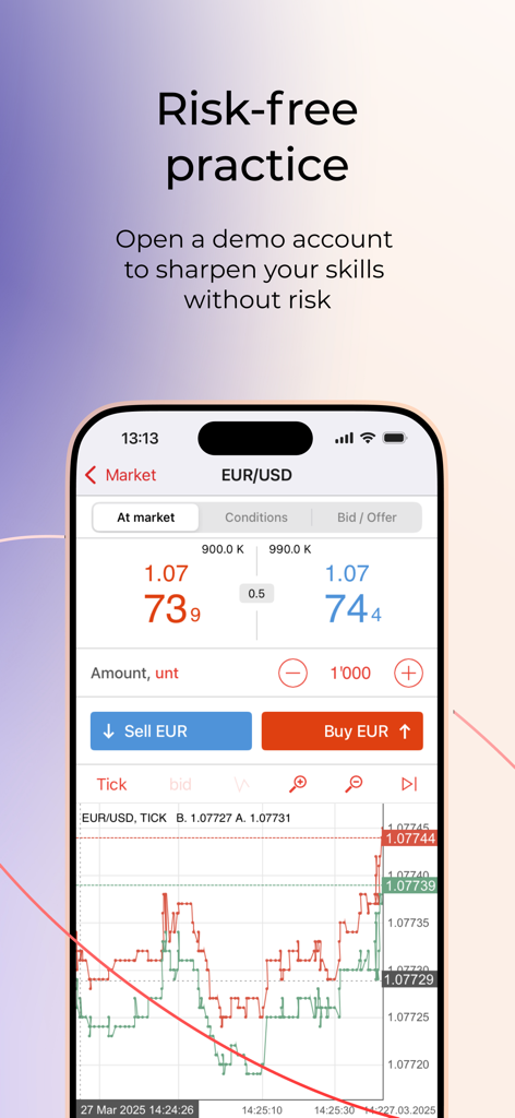 Dukascopy Trading Platform - Interfaz de la aplicación Dukascopy para práctica de trading sin riesgo con una cuenta demo