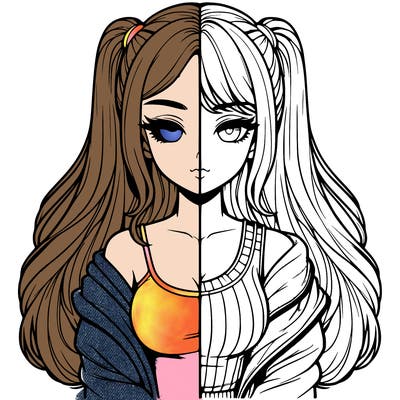 realistic girl split