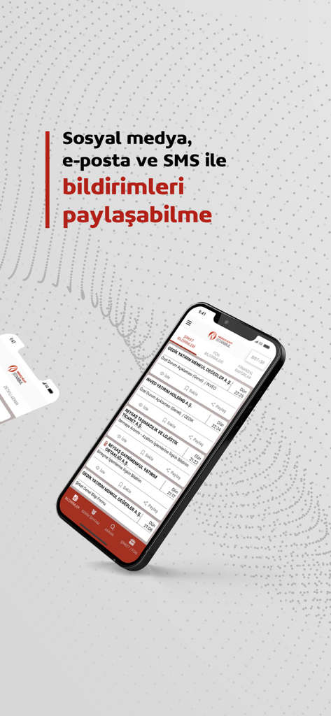 KAP Mobil - KAP Mobil app interface showing financial notifications on a smartphone screen.