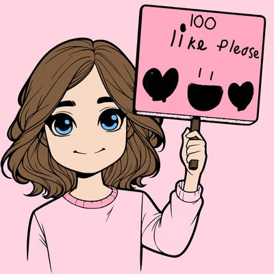 realistic girl holding up a sign