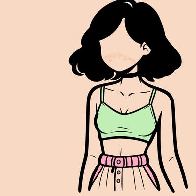 girl with crop top