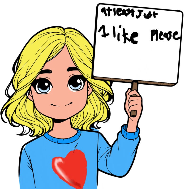 realistic girl holding up a sign