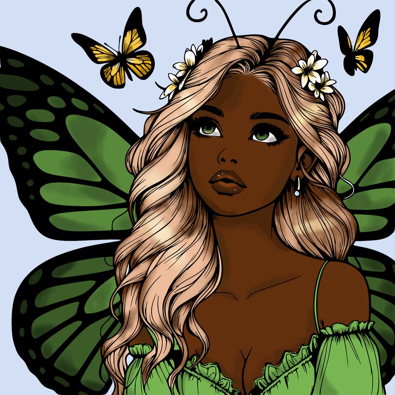 butterfly fairy realistic girl