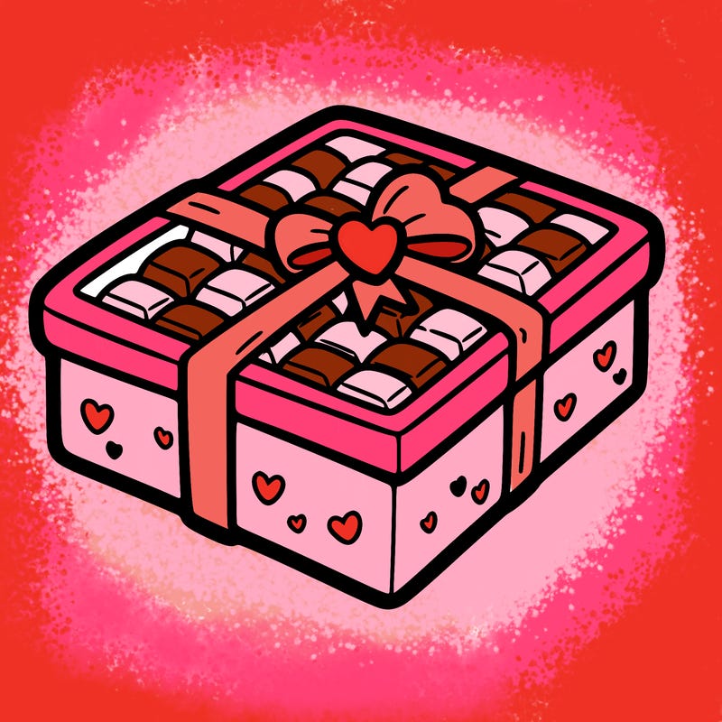a box of chocolate for valentines day