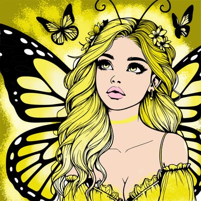 butterfly fairy realistic girl