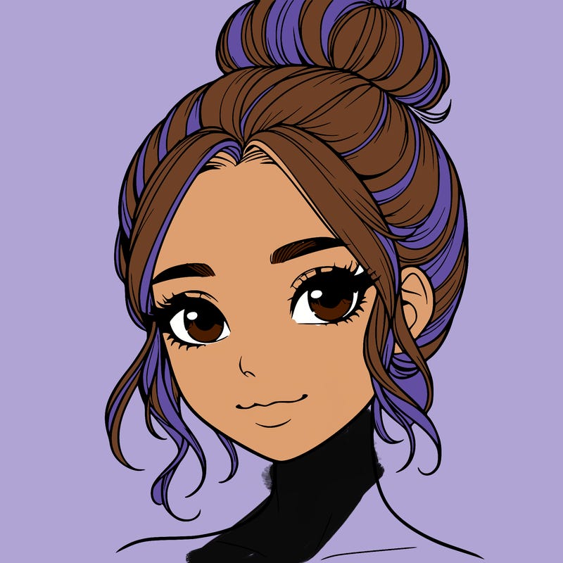 realistic pretty girl with hair in bun