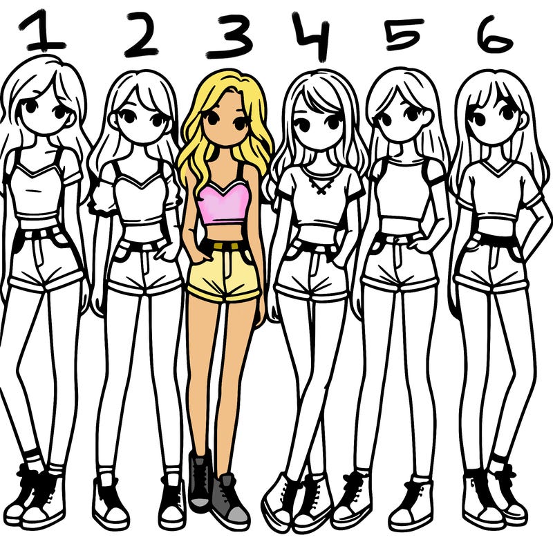 a group of girls wearing crop tops and shorts