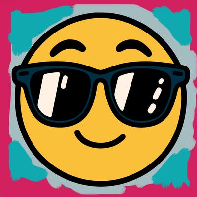 emoji with sunglasses