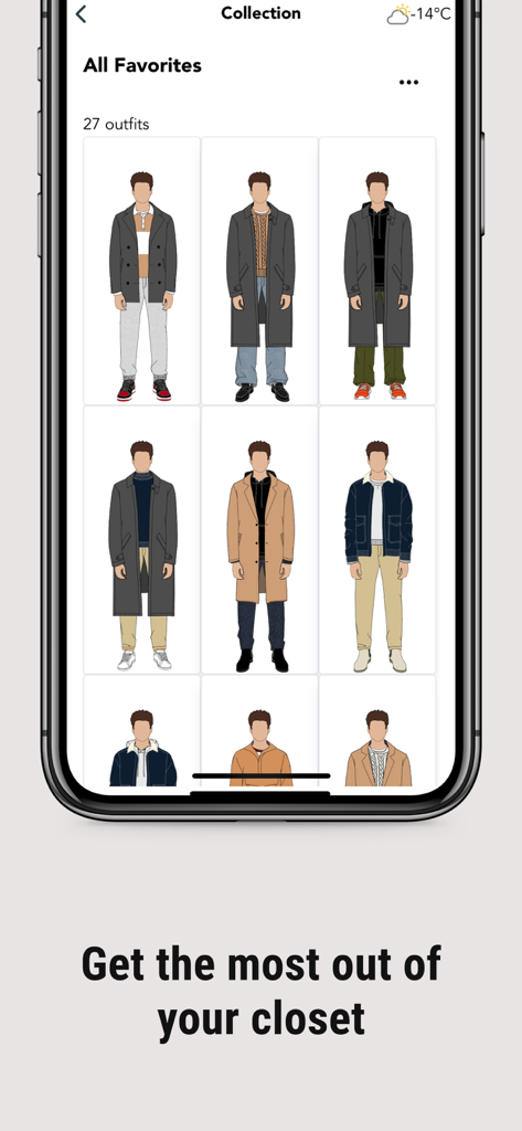 Twelve70: Outfit Generator - A collection of saved menswear outfits in the Twelve70 digital closet