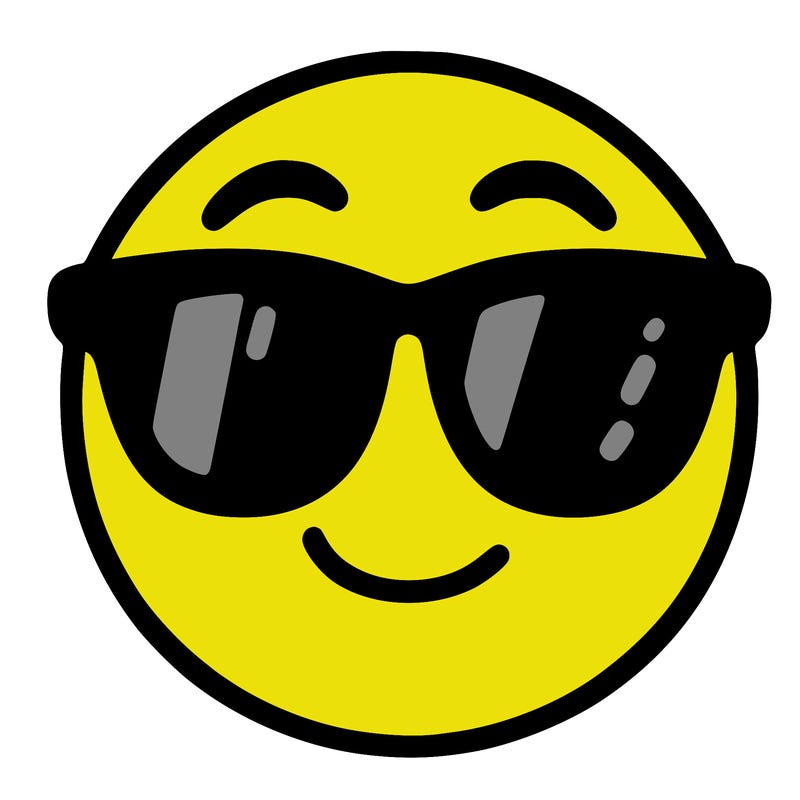 emoji with sunglasses