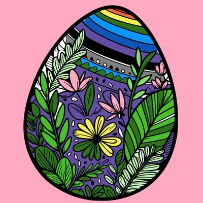 a detailed and realistic easter egg