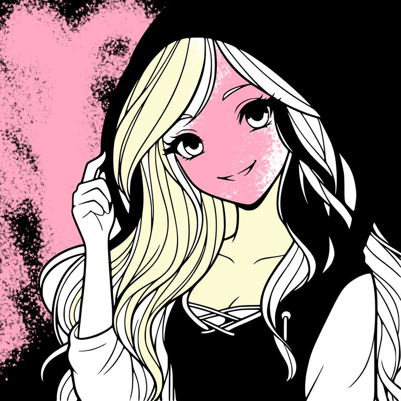 girl wearing a hoodie, smiling, with long hair