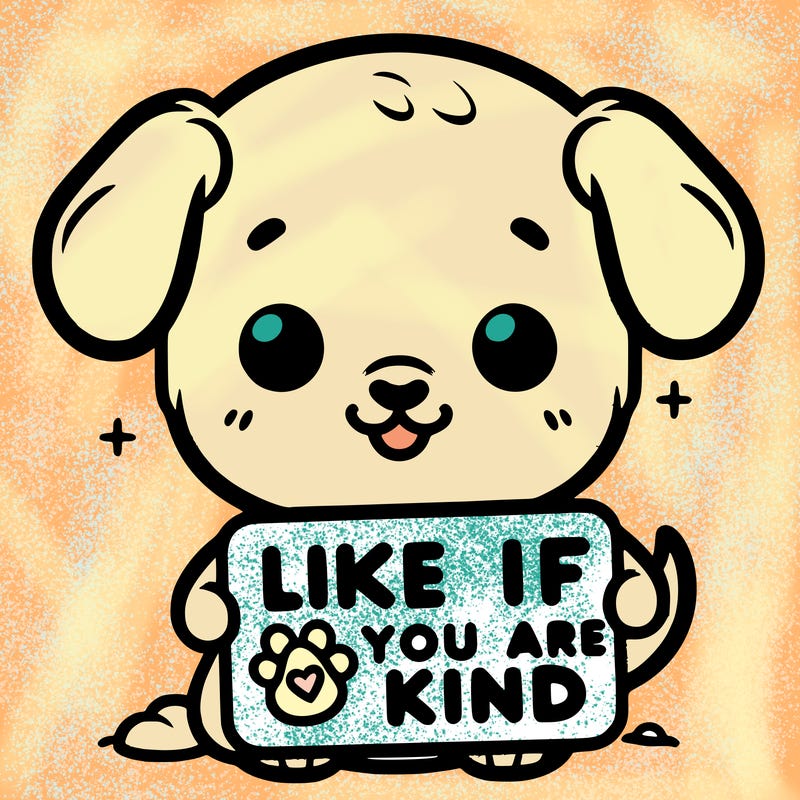 make a sign that says like if you are kind with a cute little dog