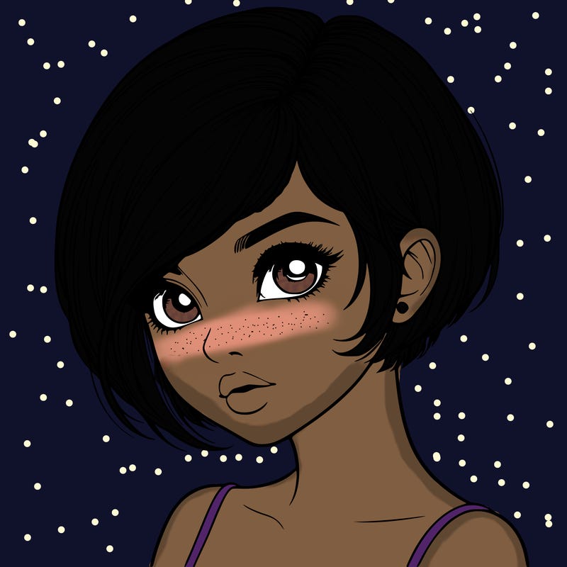 realistic girl with really short hair