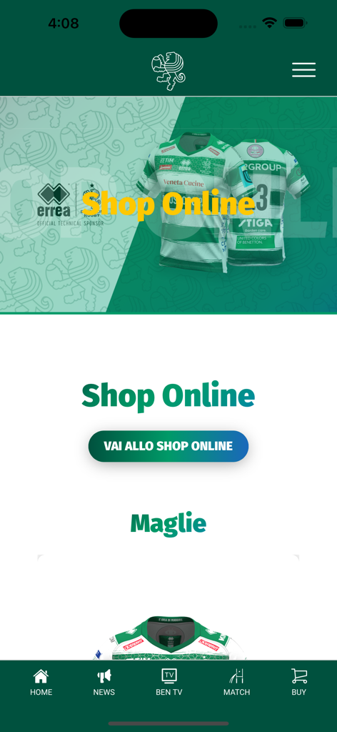 Benetton Rugby Official App - Official Benetton Rugby online shop with team jerseys