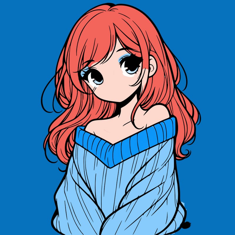 shy pretty girl wearing a sweater that is falling off one shoulder portrait