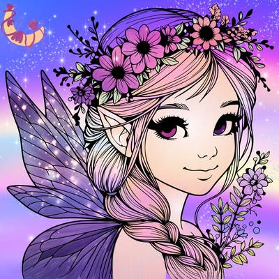 beautiful realistic fairy portrait