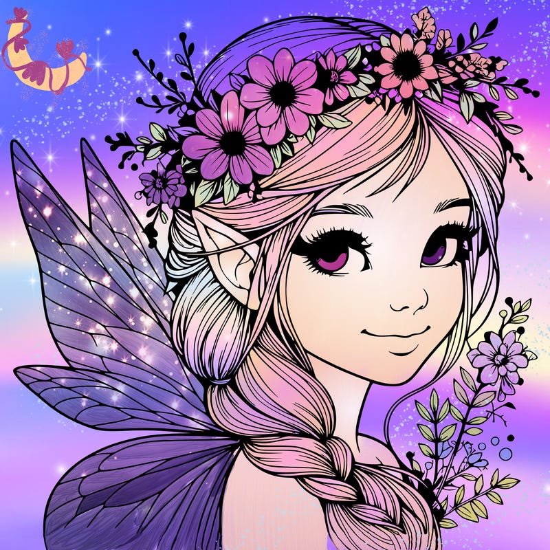 beautiful realistic fairy portrait