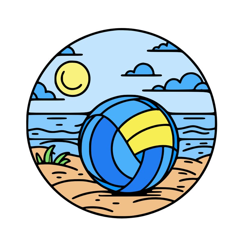 volleyball on a beach