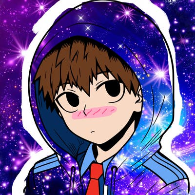 manga character with a hoodie