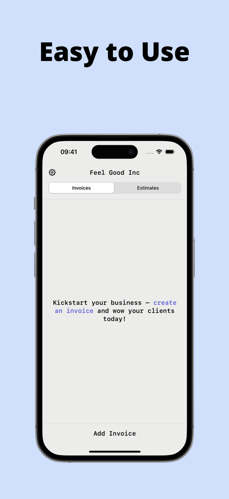 請求書・見積書作成アプリの使いやすいインターフェースを表示するモバイル画面、プロフェッショナルな請求書と見積書の作成用