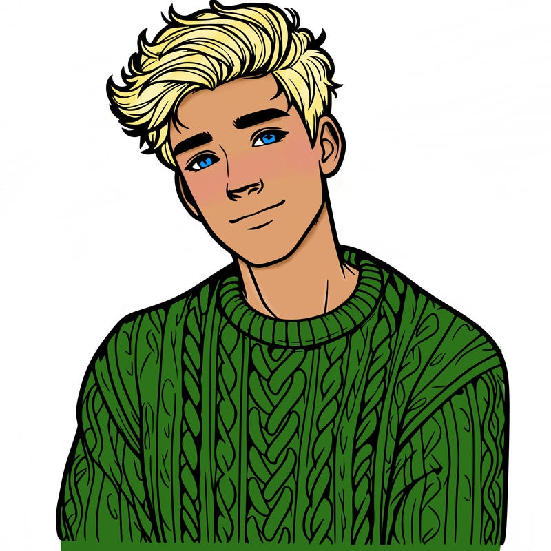 realistic guy with a beautiful jumper