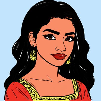 realistic detailed latina woman