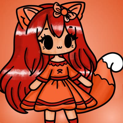 girl with cat ears and tail