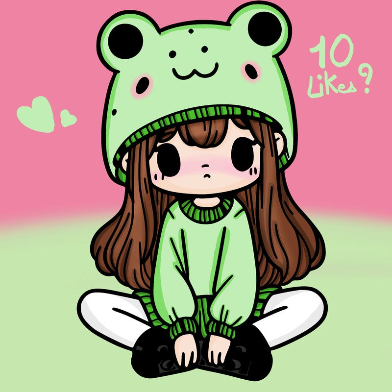 a girl wearing a frog hat and some frog socks