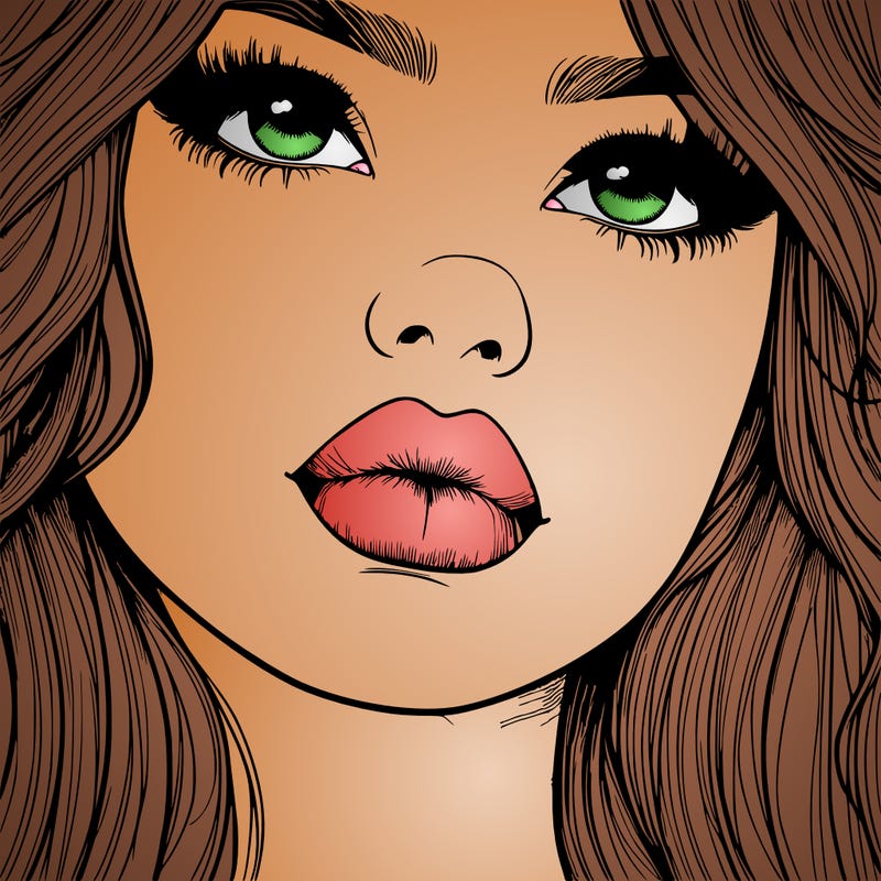really realistic girl with lips