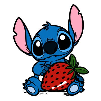 stitch with strawberry