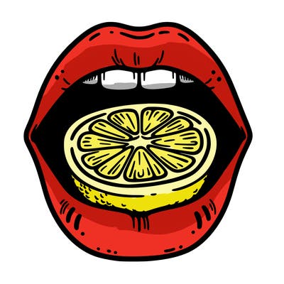 mouth with lime