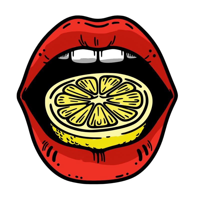 mouth with lime
