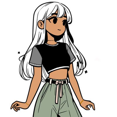 girl in a cute crop top