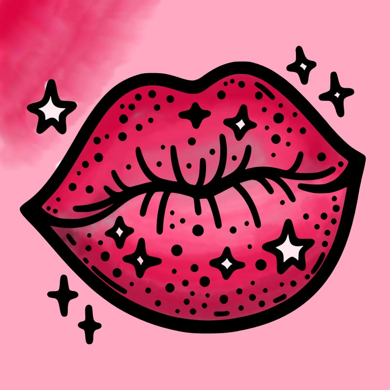 glittery lip