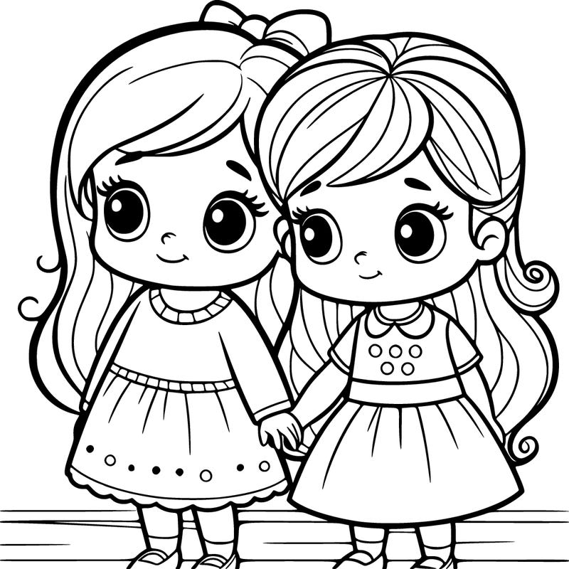 a girl with her cousin