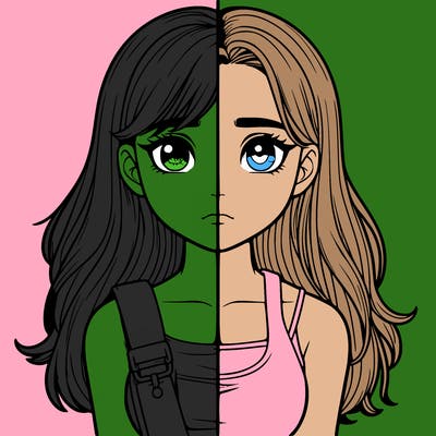 realistic girl split