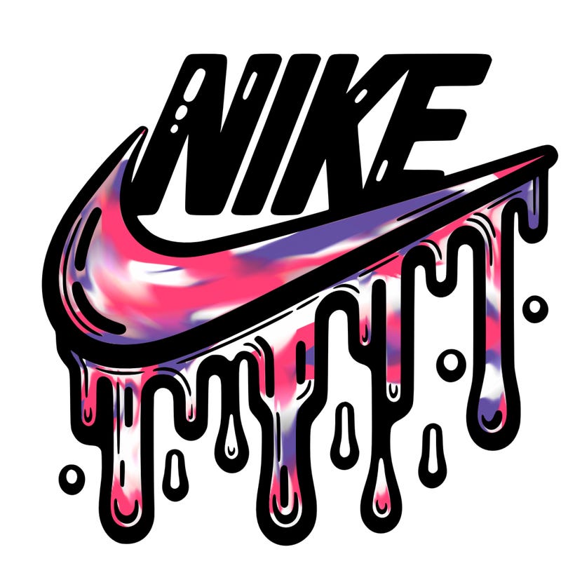 dripping nike logo