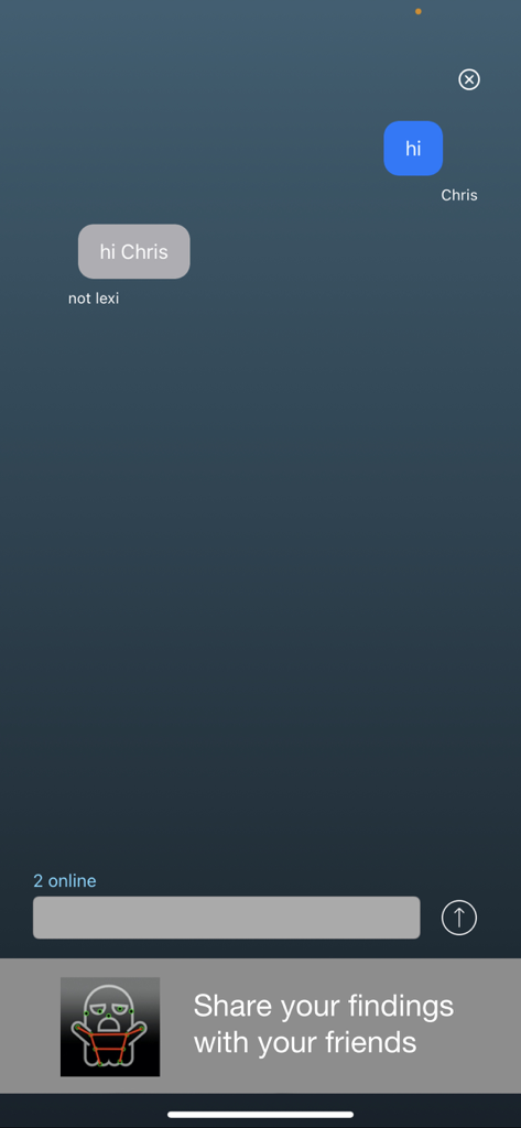 Ghost SLS - Ghost SLS app community group chat interface for sharing paranormal findings