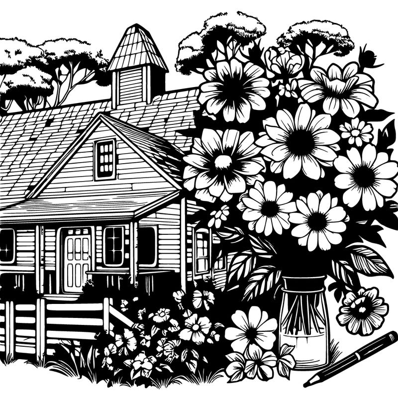 farmhouse flowers realistic