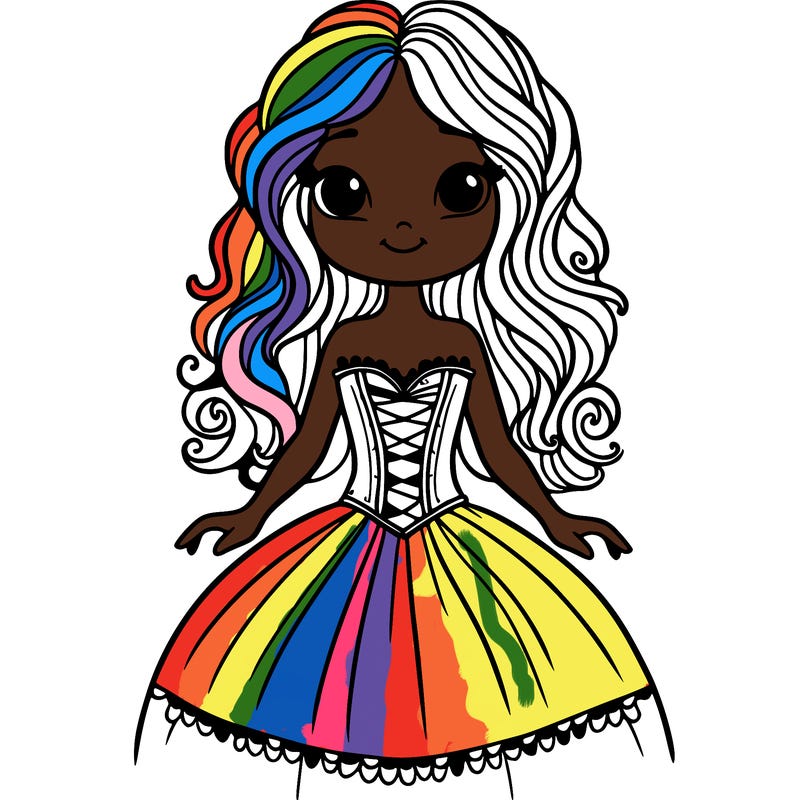 girl with fairytale corset dress