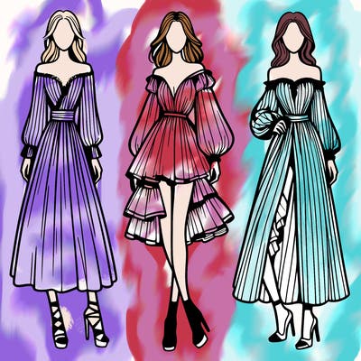 fashion models dresses