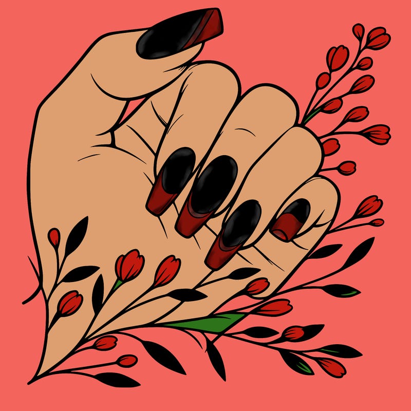 nails with french tip